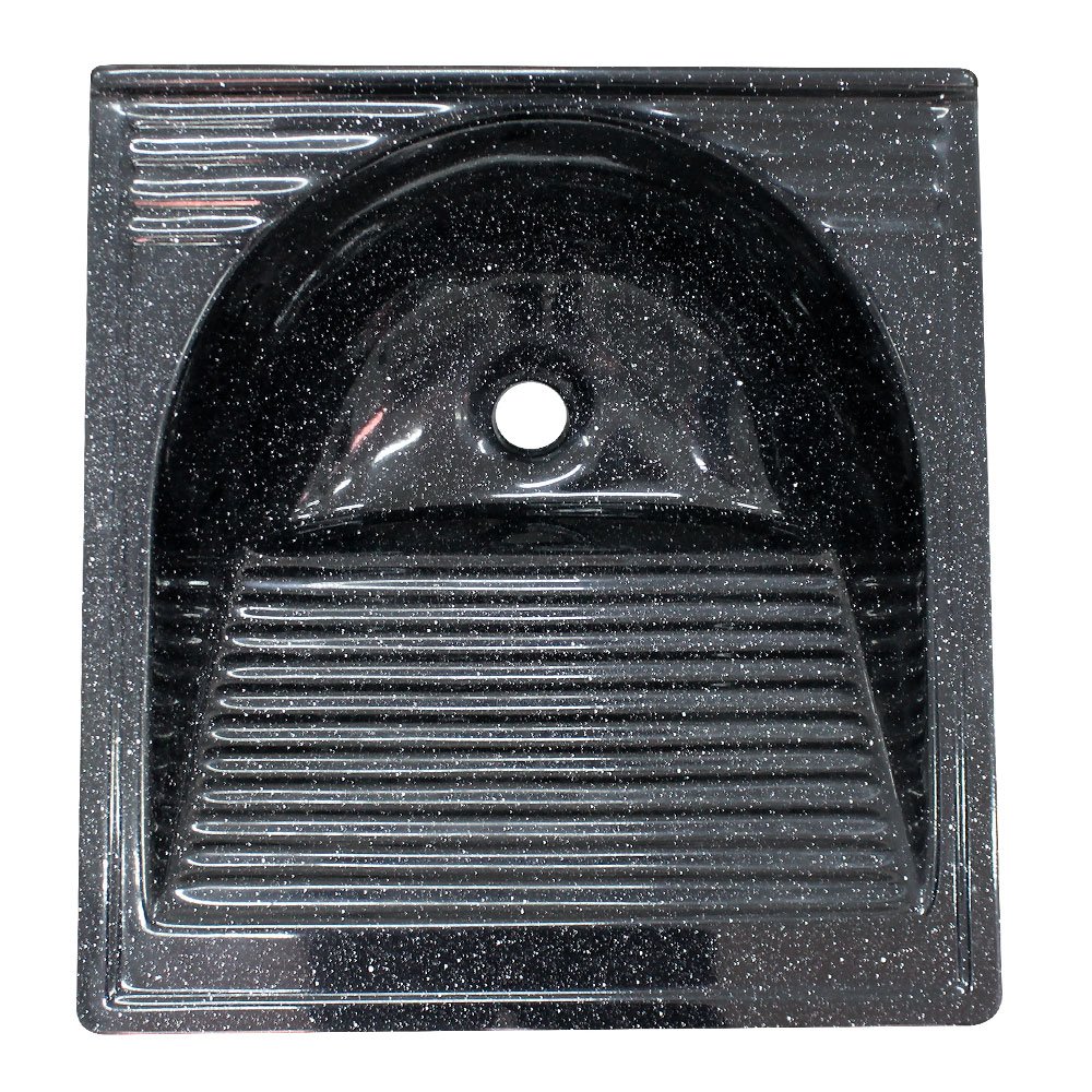 Gabinete com Tanque Lavanderia Aço Vênus 60 Cozimax - Preto