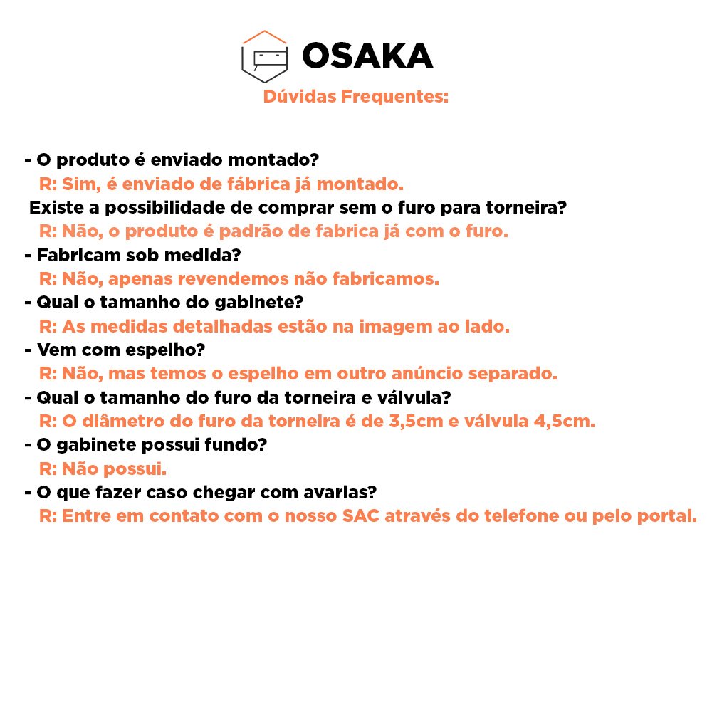 Gabinete Banheiro Madeira Osaka 80 Cozimax - Preto com Jequitibá