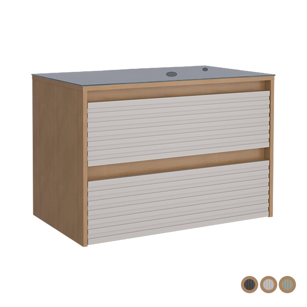 Gabinete Banheiro Madeira Osaka 80 Cozimax - Off White com