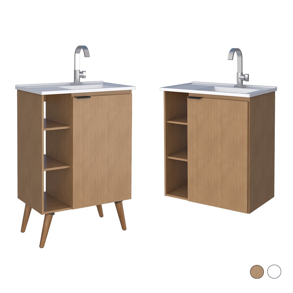 Gabinete Para Banheiro Madeira Hortênsia Cozimax - Jequitibá - 60